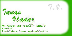 tamas vladar business card